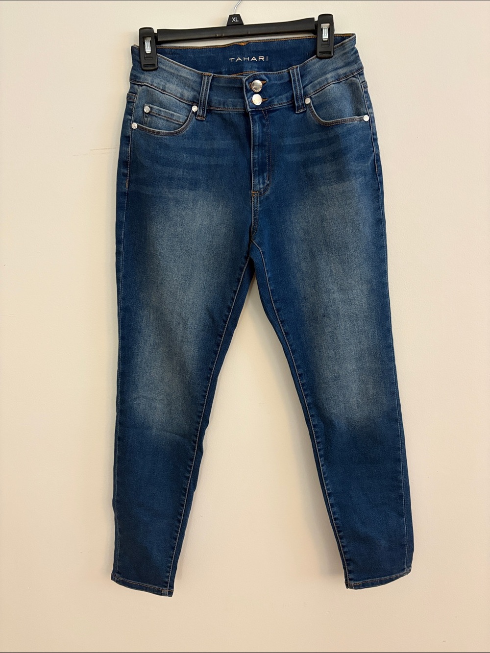 Tahari Blue High-Rise Skinny jeans